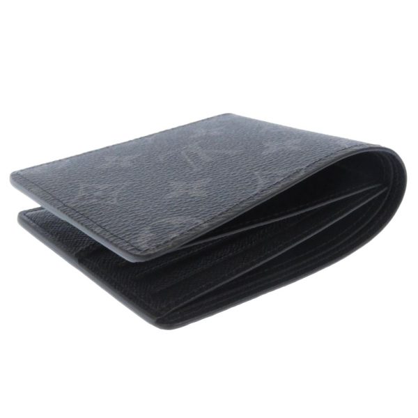 m62294 02 Louis Vuitton Monogram Eclipse Portefeuille Wallet Black