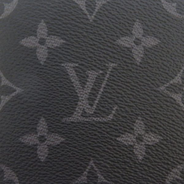 m62294 04 Louis Vuitton Monogram Eclipse Portefeuille Wallet Black