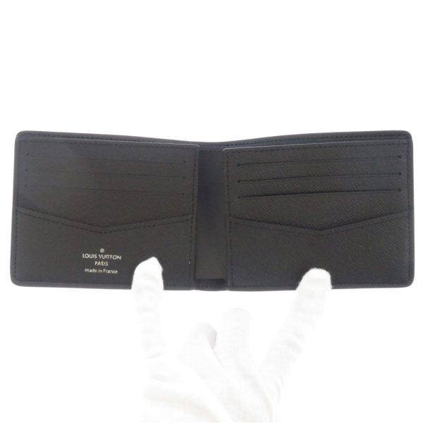 m62294 05 Louis Vuitton Monogram Eclipse Portefeuille Wallet Black