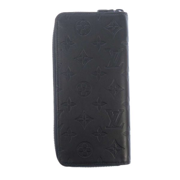 m62902 03 Louis Vuitton Zippy Wallet Wallet Monogram Shadow Black