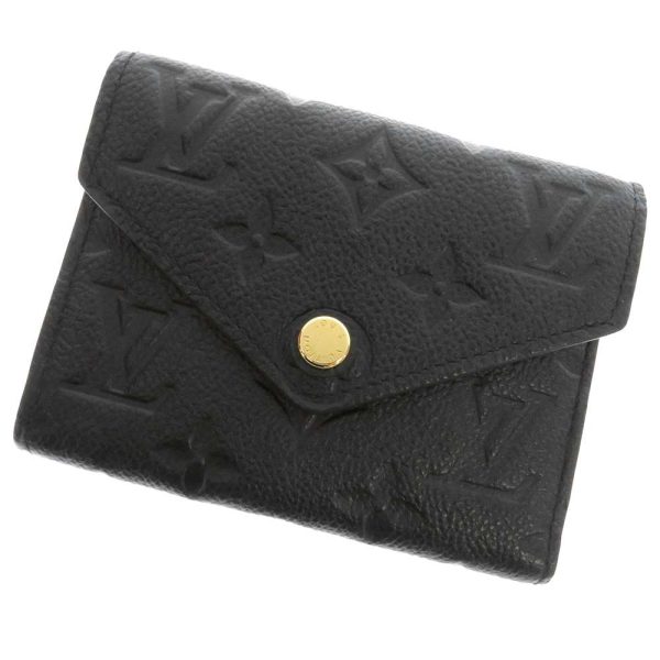 m64060 01 Louis Vuitton Portefeuille Victorine Trifold Wallet Empreinte Black