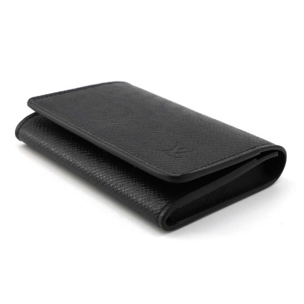 m64595 02 Louis Vuitton Anvelope Carte de Visit Card Case Taiga Black