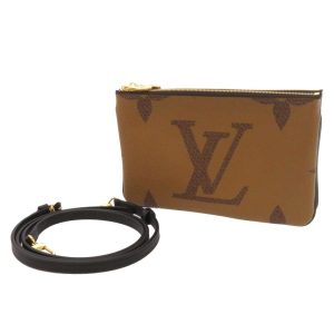 m69203 01 LOUIS VUITTON Monogram Drouot Shoulder Bag Brown