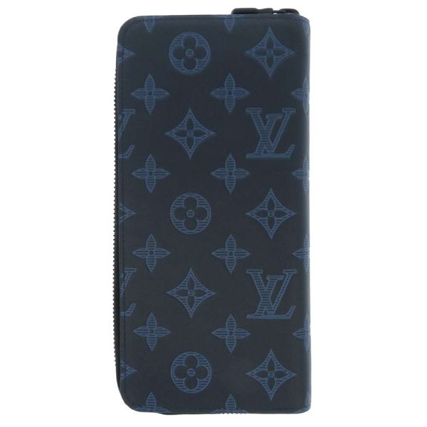 m80423 03 Louis Vuitton Zippy Wallet Vertical Long Wallet Monogram Shadow Black