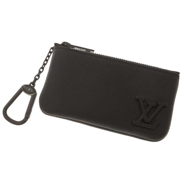 m81031 01 Louis Vuitton Coin Case Aerogram Pochette Coin Black