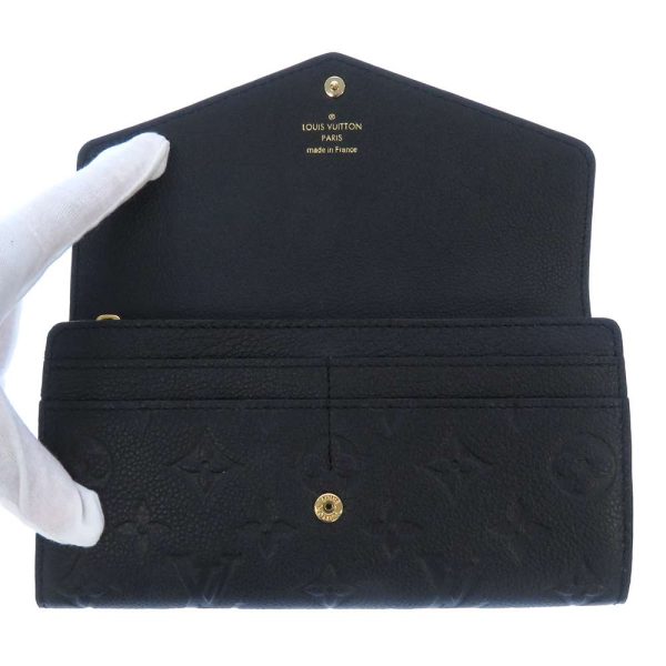 m82257 04 Louis Vuitton Long Wallet Empreinte Portefeuille Sala Black