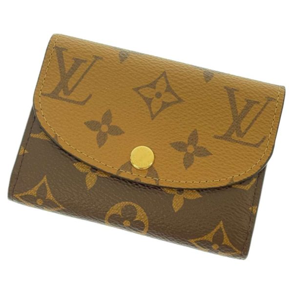 m82333 01 Louis Vuitton Portomone Rosali Coin Case Monogram Reverse Black