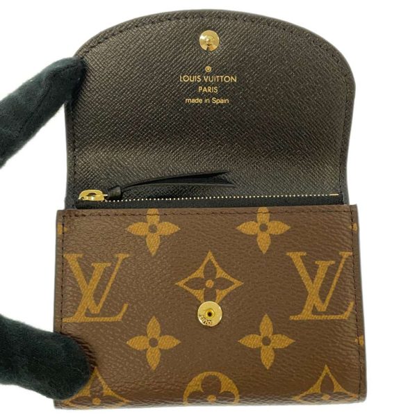 m82333 04 Louis Vuitton Portomone Rosali Coin Case Monogram Reverse Black