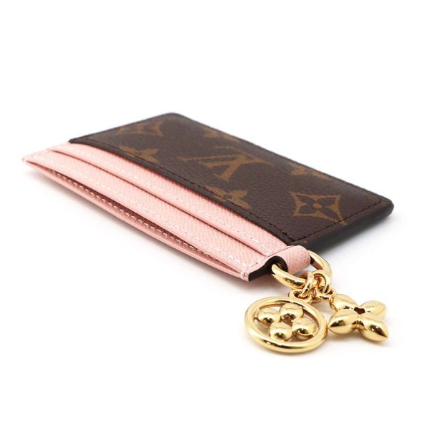 m82739 02 Louis Vuitton Card Case Porte Cult Rose Valerine