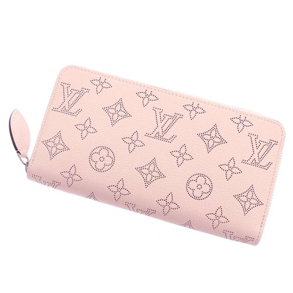 m82755 01 Louis Vuitton Long Mahina Zippy Wallet M82755 Rose Jasmine