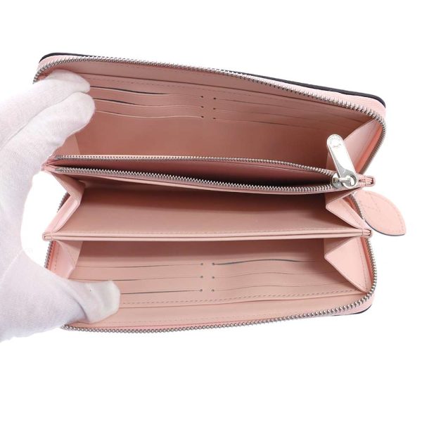 m82755 04 Louis Vuitton Long Mahina Zippy Wallet M82755 Rose Jasmine