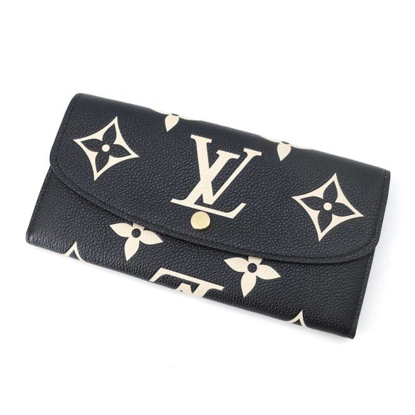 m83138 01 Louis Vuitton Portefeuille Emily Long Wallet Empreinte Black