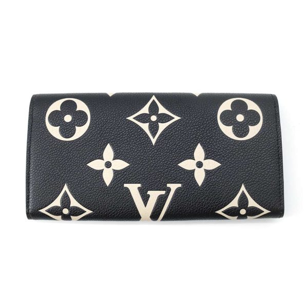 m83138 03 Louis Vuitton Portefeuille Emily Long Wallet Empreinte Black