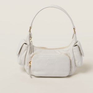 miu 0603 1 Louis Vuitton Montaigne BB Giant Monogram Empreinte Handbag Leather Beige Crème 2way Shoulder Bag