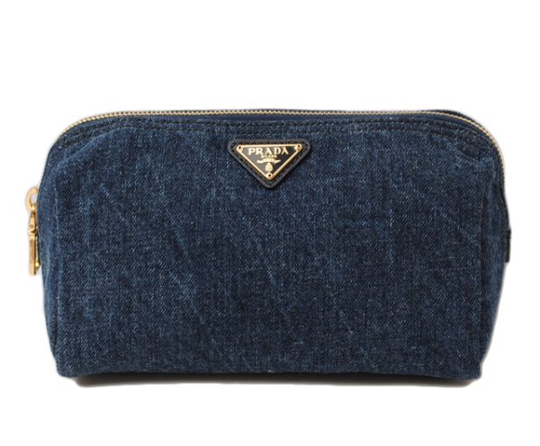 miu 16 031 1 Prada Pouch Denim Bag Blue