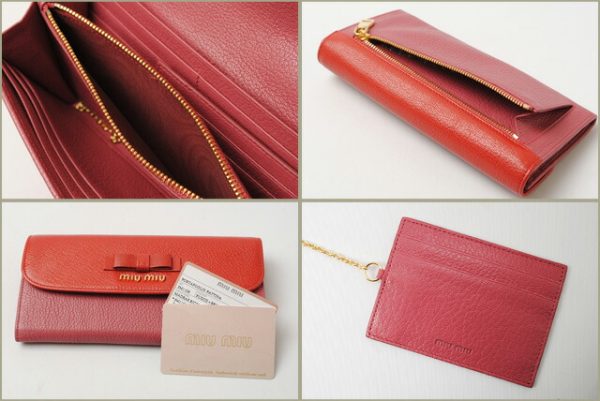 miu 16 109 5 Miu Miu Wallet pass case 5M1109 Berry Red