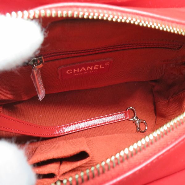 n2307 05 302391mi 04 Chanel Gabriel de Small Hobo A91810 Chain Shoulder Bag Coco Mark 2WAY Red Calfskin Leather