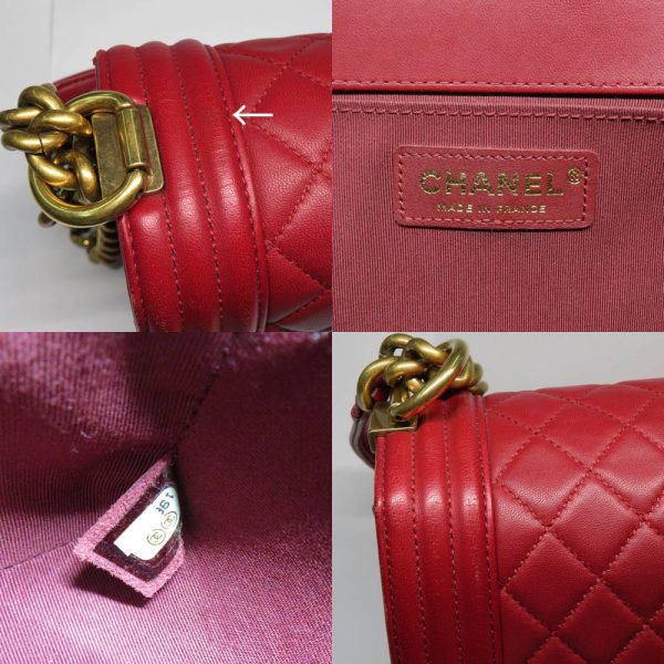 n2310 05 303357mi 07 Chanel Boy 25 Matelasse Chain Shoulder Bag BordeauRed Burgundy Lambskin