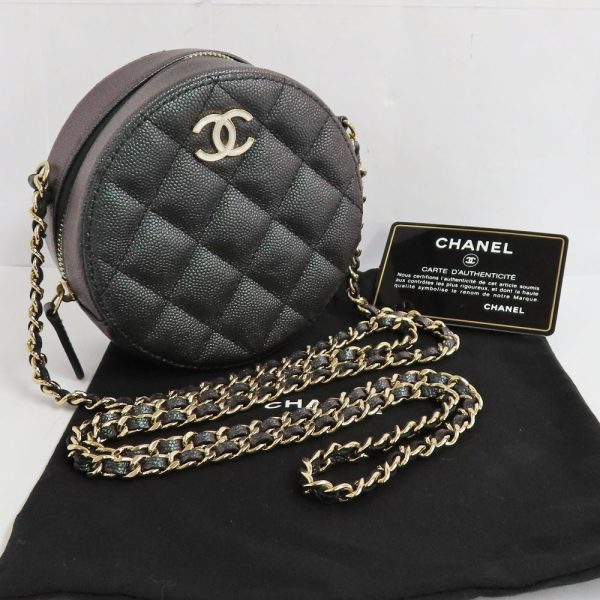 n2403 06 300708sh 09 Chanel Matelasse Chain Shoulder Bag Caviar Black CocoMark