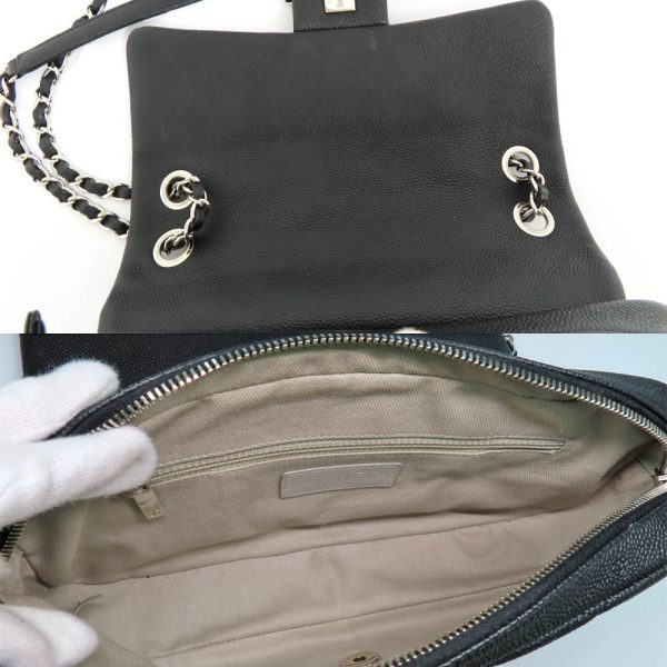 n2403 06 300866mi 04 Chanel Matelasse Chain Shoulder Bag Soft Caviar Skin Black Leather