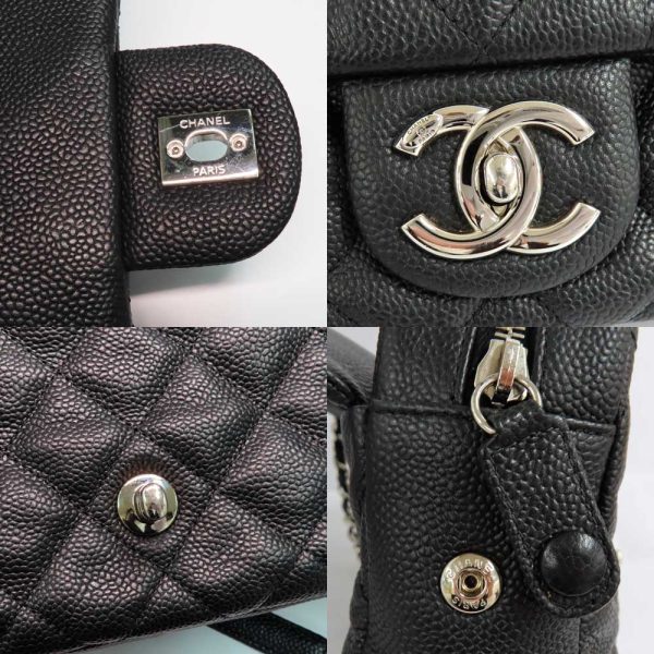 n2403 06 300866mi 06 Chanel Matelasse Chain Shoulder Bag Soft Caviar Skin Black Leather