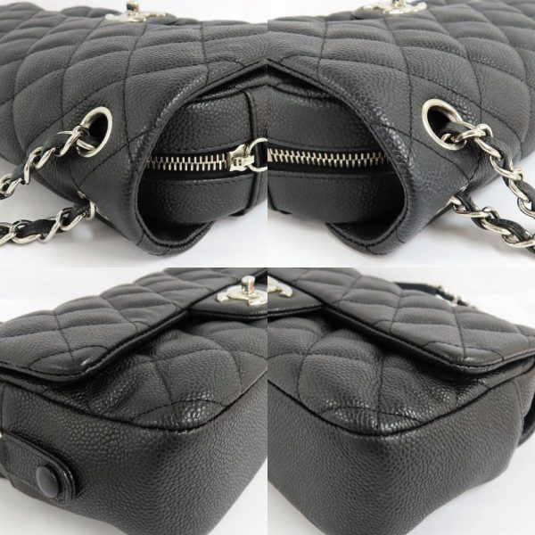 n2403 06 300866mi 08 Chanel Matelasse Chain Shoulder Bag Soft Caviar Skin Black Leather