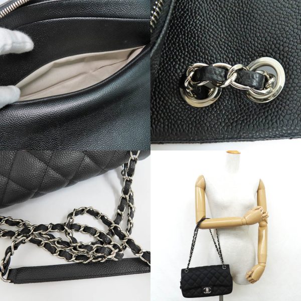 n2403 06 300866mi 09 Chanel Matelasse Chain Shoulder Bag Soft Caviar Skin Black Leather