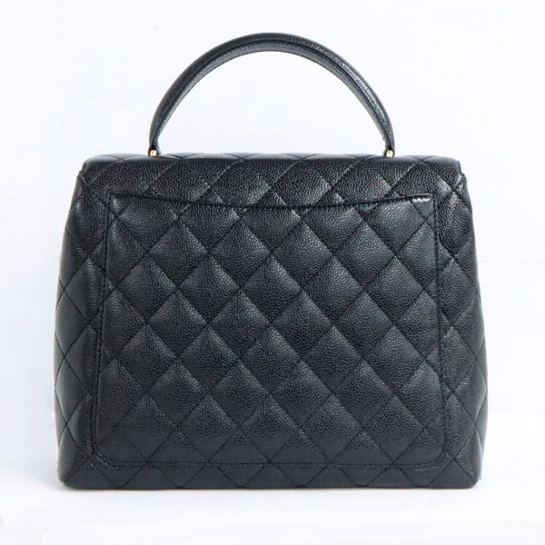 n2406 06 301714ht 01 Chanel Matelasse Top Handle Bag A12397 Caviar Skin Black Turnlock Handbag