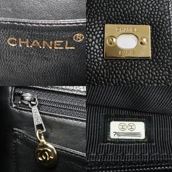 n2406 06 301714ht 05 Chanel Matelasse Top Handle Bag A12397 Caviar Skin Black Turnlock Handbag