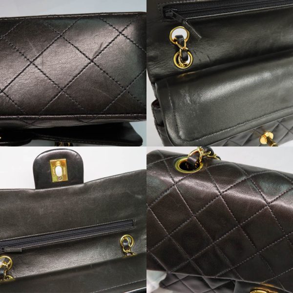 n2406 06 301729mi 05 Chanel Matelasse 23 Chain shoulder bag flap W chain double lambskin black