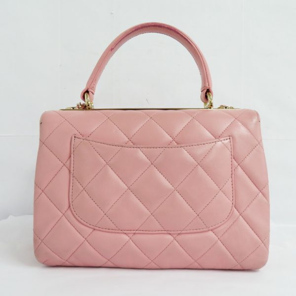 n2406 06 301819sh 01 Chanel top handle flap bag A92236 pink lambskin shoulder bag