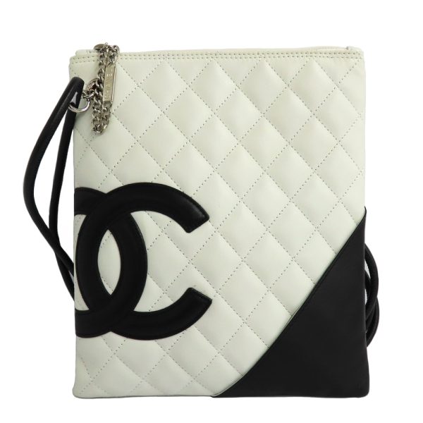 n2407 06 301862mi Chanel Cambon Shoulder Bag Black CocoMark Calf