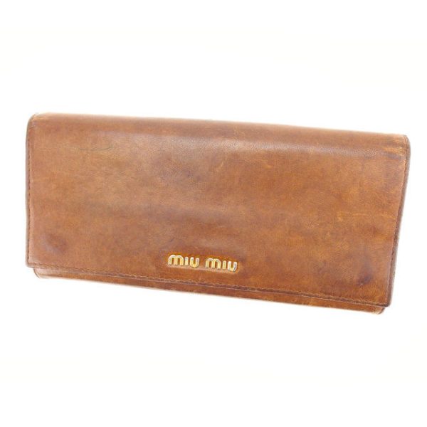 n263 Miu Miu long wallet brown N263S