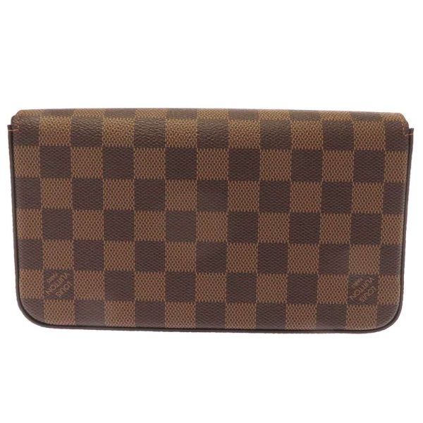 n40492 03 Louis Vuitton Pochette Félicie Long Wallet Damier Ebene Red