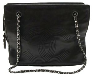 n44664 1 PRADA Womens Leather Shoulder Bag Black