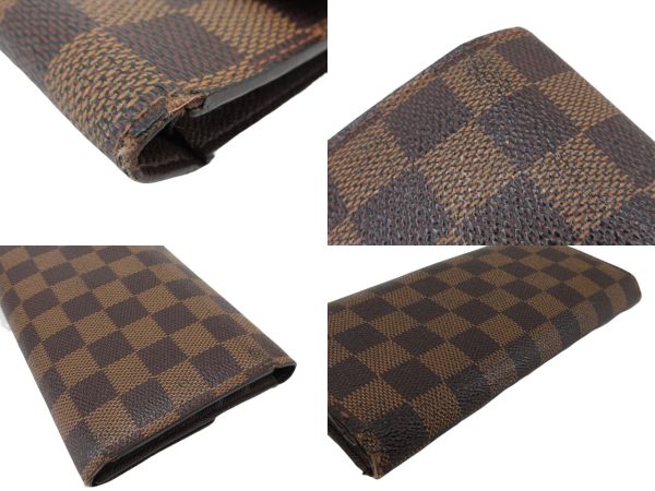 n44669 5 Louis Vuitton Damier Ebene Portefeuille Long Wallet Brown