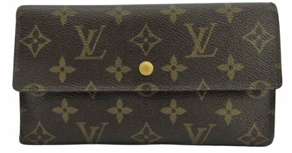 n44688 1 Louis Vuitton Monogram Porto Tresor Long Wallet Brown