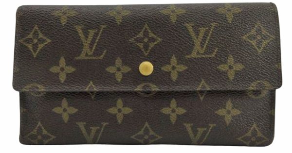 n44688 1 Louis Vuitton Monogram Porto Tresor Wallet Brown