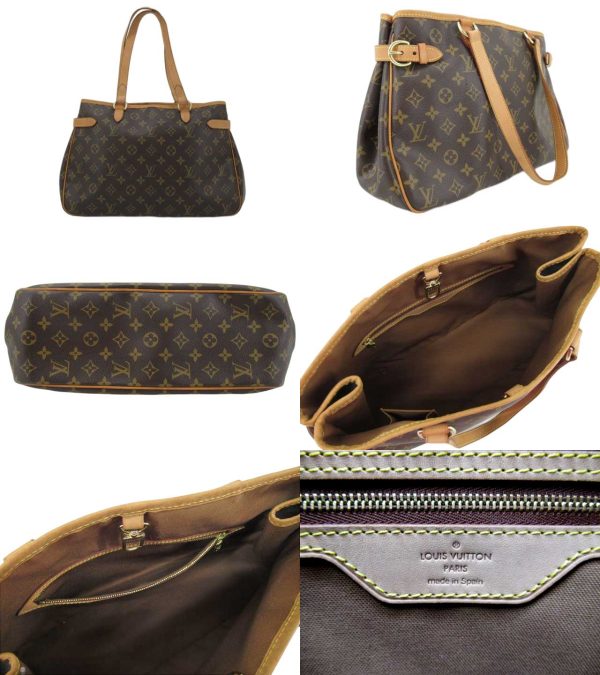 n44839 2 Louis Vuitton Monogram Batignolles Horizontal Tote Bag Brown