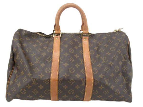 n44934 1 Louis Vuitton Monogram Keepall 45 Bag Brown