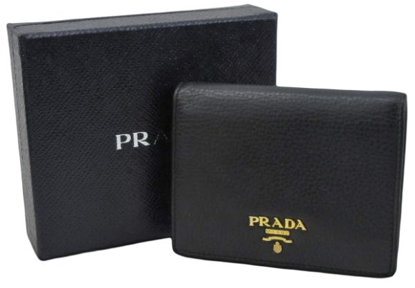 n45060 1 Prada Vitello Grain Wallet Black