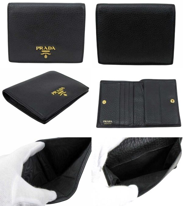 n45060 2 Prada Vitello Grain Wallet Black