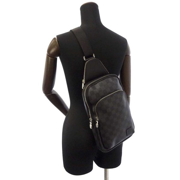 n45302 05 Louis Vuitton Avenue Sling Bag Shoulder Bag Damier Graphite Black