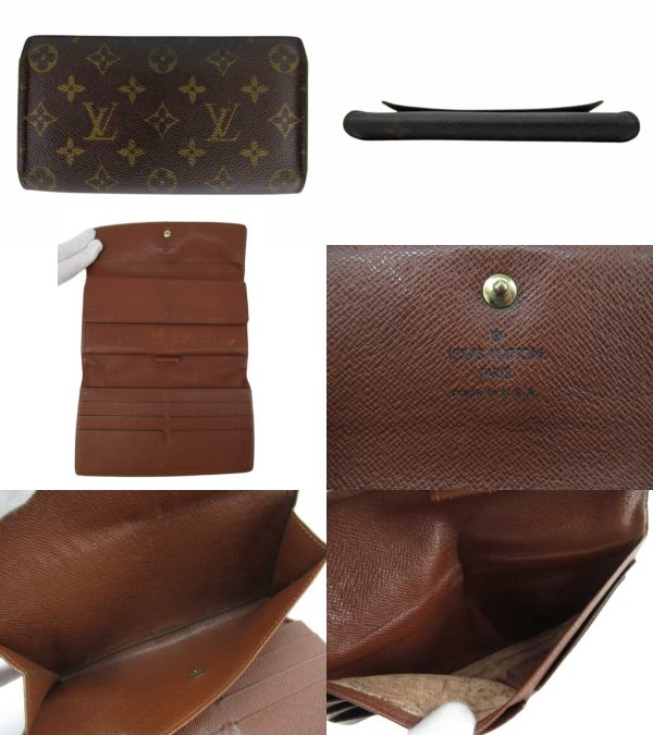 n45614 2 Louis Vuitton Monogram Porto Tresor Long Wallet Brown