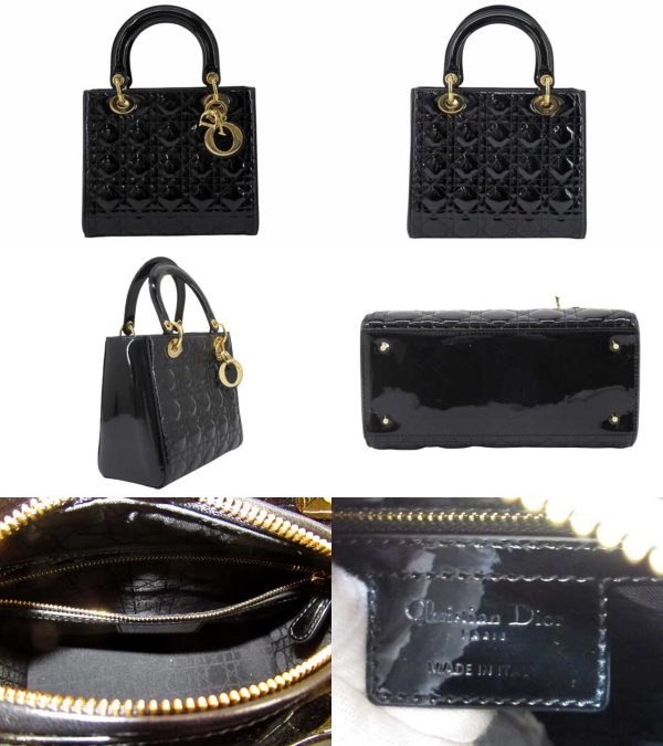 n45636 2 Christian Dior Dior 2WAY Shoulder Bag Black