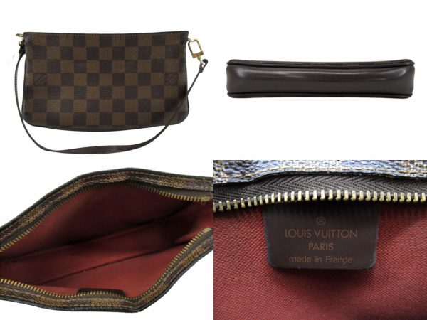 n45753 2 Louis Vuitton Damier Ebene Navona Pouch Brown