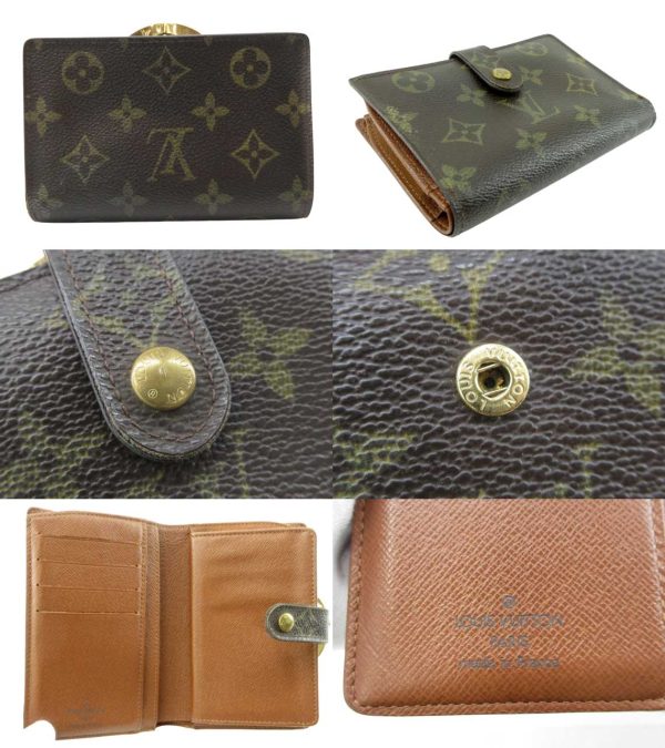 n46065 2 Louis Vuitton Monogram Portomone Viet Viennois Wallet Brown