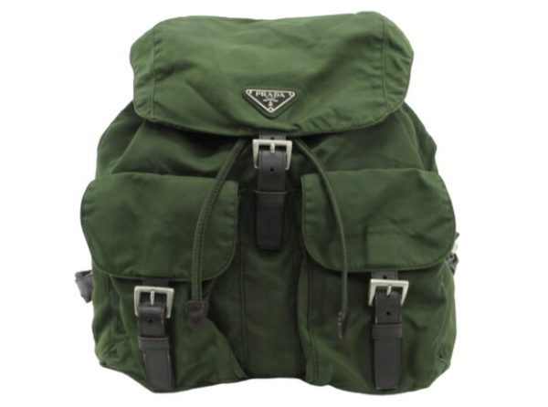 n46202 1 PRADA Nylon Rucksack Backpack Khaki