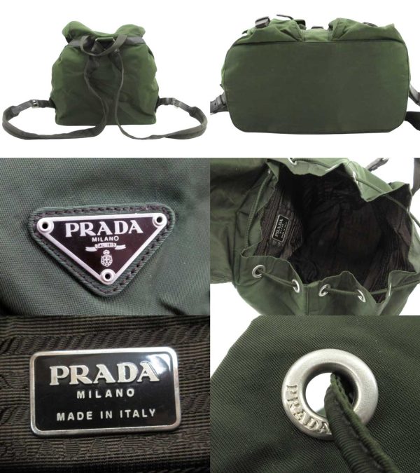 n46202 2 Prada Vela Nylon Rucksack Backpack Khaki