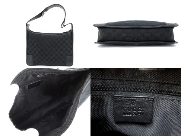 n46344 2 Gucci GG Shoulder Bag Black